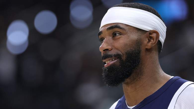 Mike Conley #10 of the Minnesota Timberwolves looks on before Game Five.