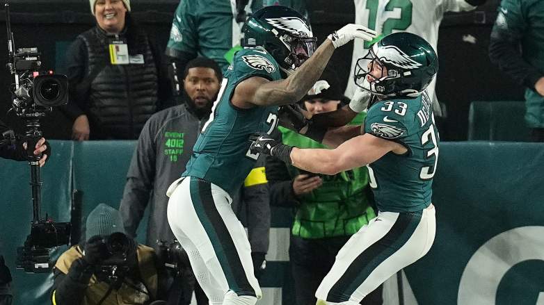 Philadelphia Eagles cornerbacks Quinyon Mitchell and Cooper DeJean
