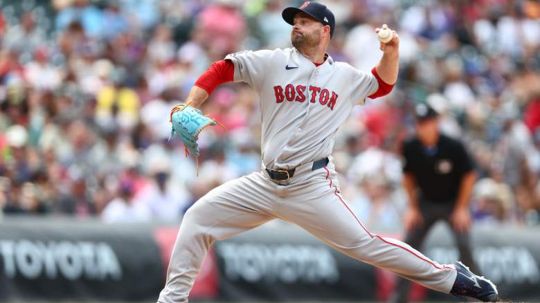 Relief pitcher Danny Coulombe #67 of the Boston Red Sox delivers a pitch