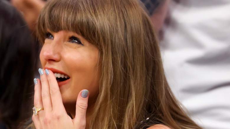 Singer Taylor Swift attends Game.