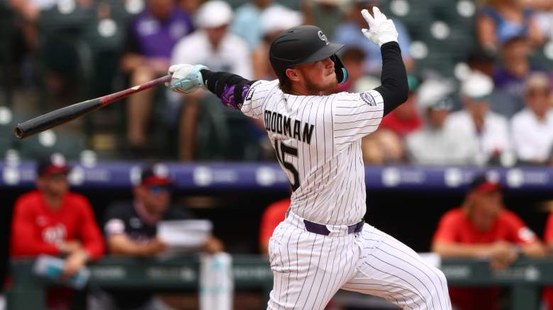 Colorado Rockies catcher Hunter Goodman