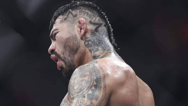 JACKSONVILLE, FLORIDA - APRIL 09: Anthony Hernandez reacts after defeating Josh Fremd in a middleweight bout during the UFC 273 event at VyStar Veterans Memorial Arena on April 09, 2022 in Jacksonville, Florida. (Photo by James Gilbert/Getty Images)
