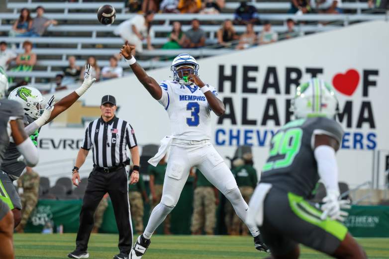 AJ Hill throws against UAB