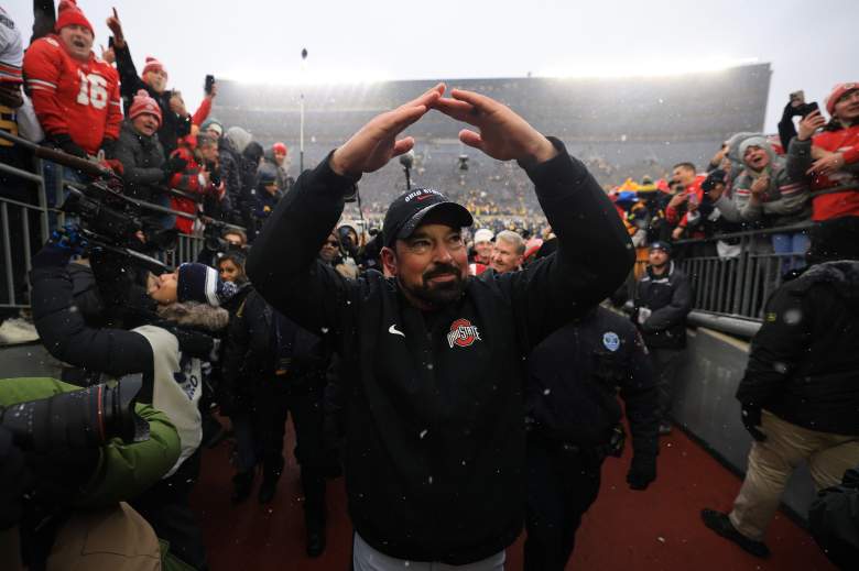 Ryan Day throwing up the Ohio State O
