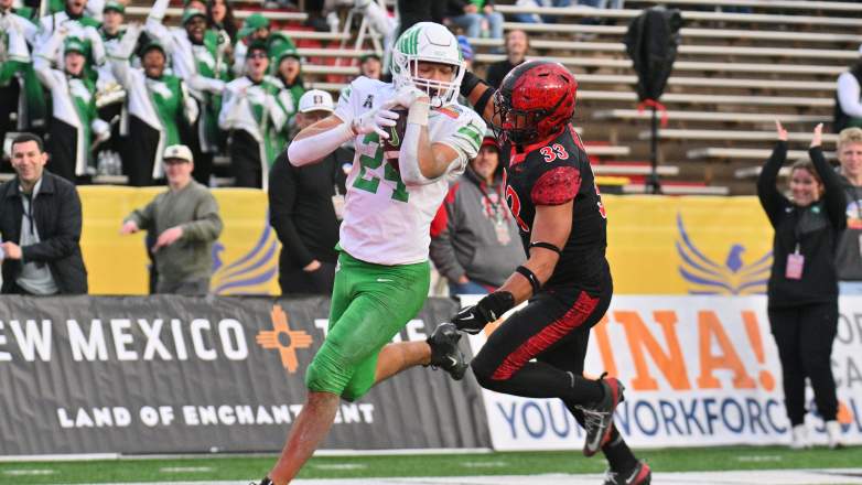 Caleb Hawkins runs against San Diego State