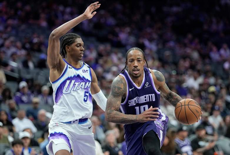 DeRozan drives on Cody Williams