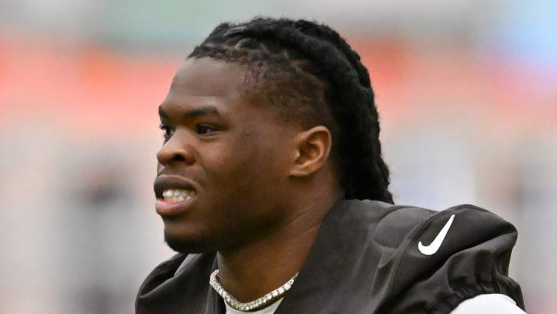Cleveland Browns running back Quinshon Judkins during training camp.