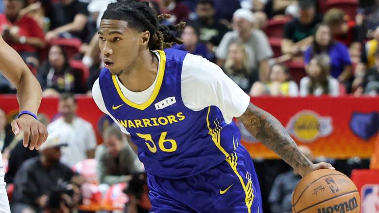 Deivon Smith #36 of the Golden State Warriors