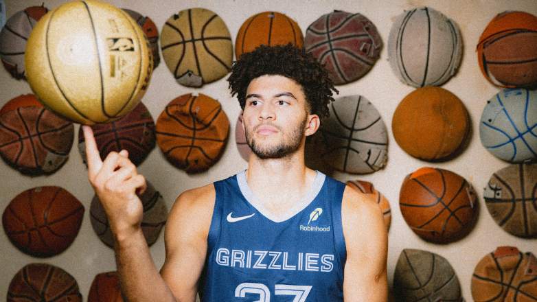 Cameron Boozer of the Memphis Grizzlies poses