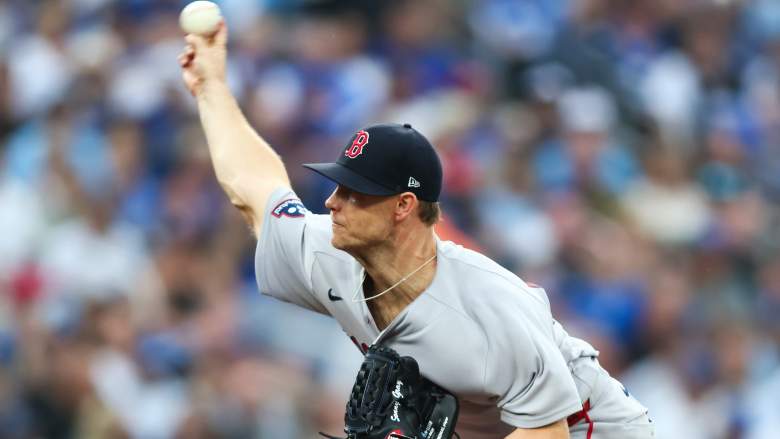 Sonny Gray #54 of the Boston Red Sox pitches in the first inning of their MLB game against the Toronto Blue Jays