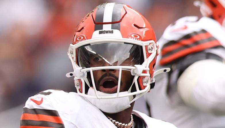 Cleveland Browns quarterback Shedeur Sanders threw an interception during his third quarter appearance.