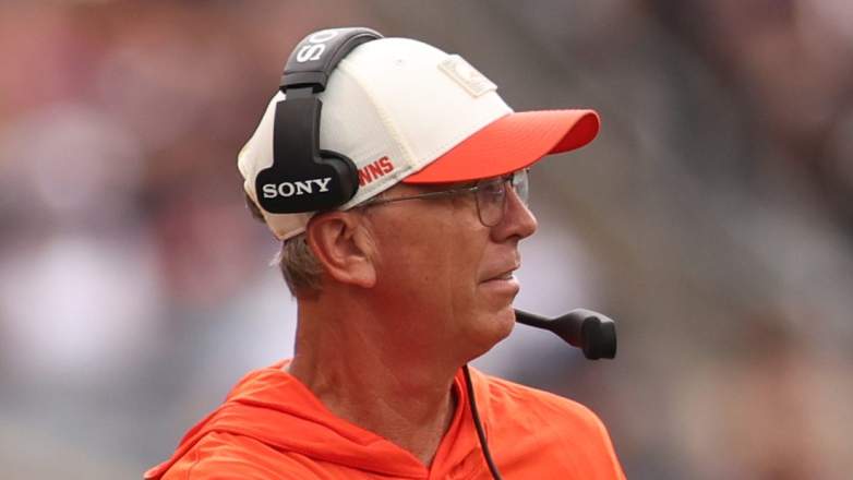 Cleveland Browns head coach Todd Monken during a preseason game against the Chicago Bears.