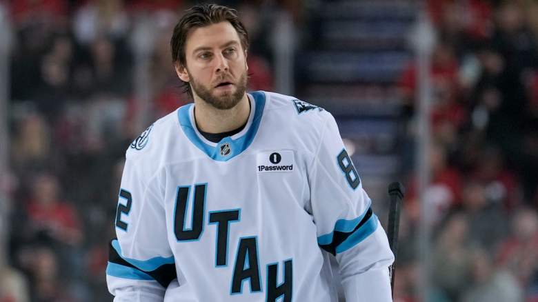 Kevin Stenlund #82 of the Utah Mammoth skates
