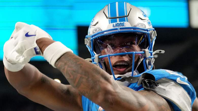 Lions running back Jahmyr Gibbs
