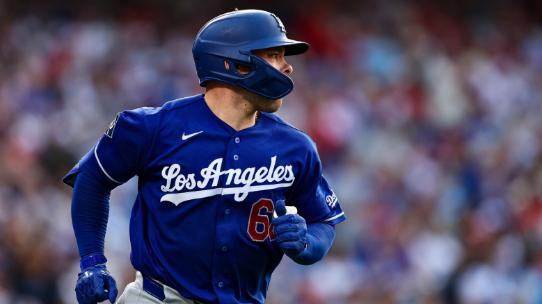 Dalton Rushing #68 of the Los Angeles Dodgers rounds the bases after hitting a solo home run against the Philadelphia Phillies during the third inning at Citizens Bank Park on July 22, 2026 in Philadelphia, Pennsylvania. (Photo by Caean Couto/Getty Images)