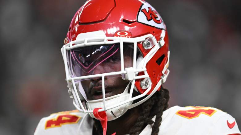 Linebacker Cam Jones #44 of the Kansas City Chiefs looks on