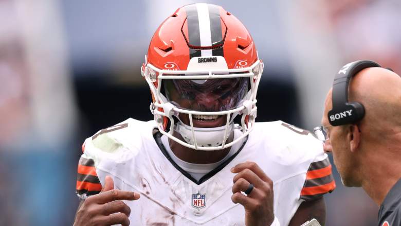 Cleveland Browns quarterback Deshaun Watson against the Bears in a preseason game.