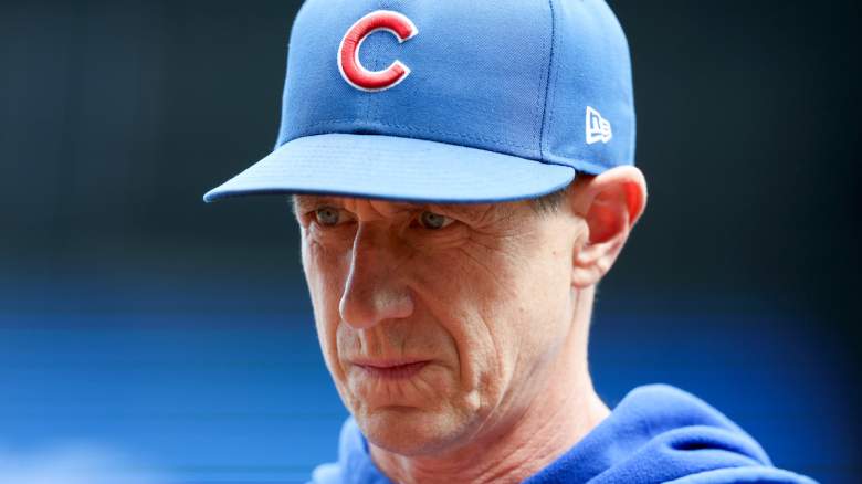 Manager Craig Counsell #11 of the Chicago Cubs looks on