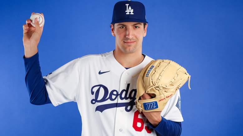 Paul Gervase #65 of the Los Angeles Dodgers poses for a portrait