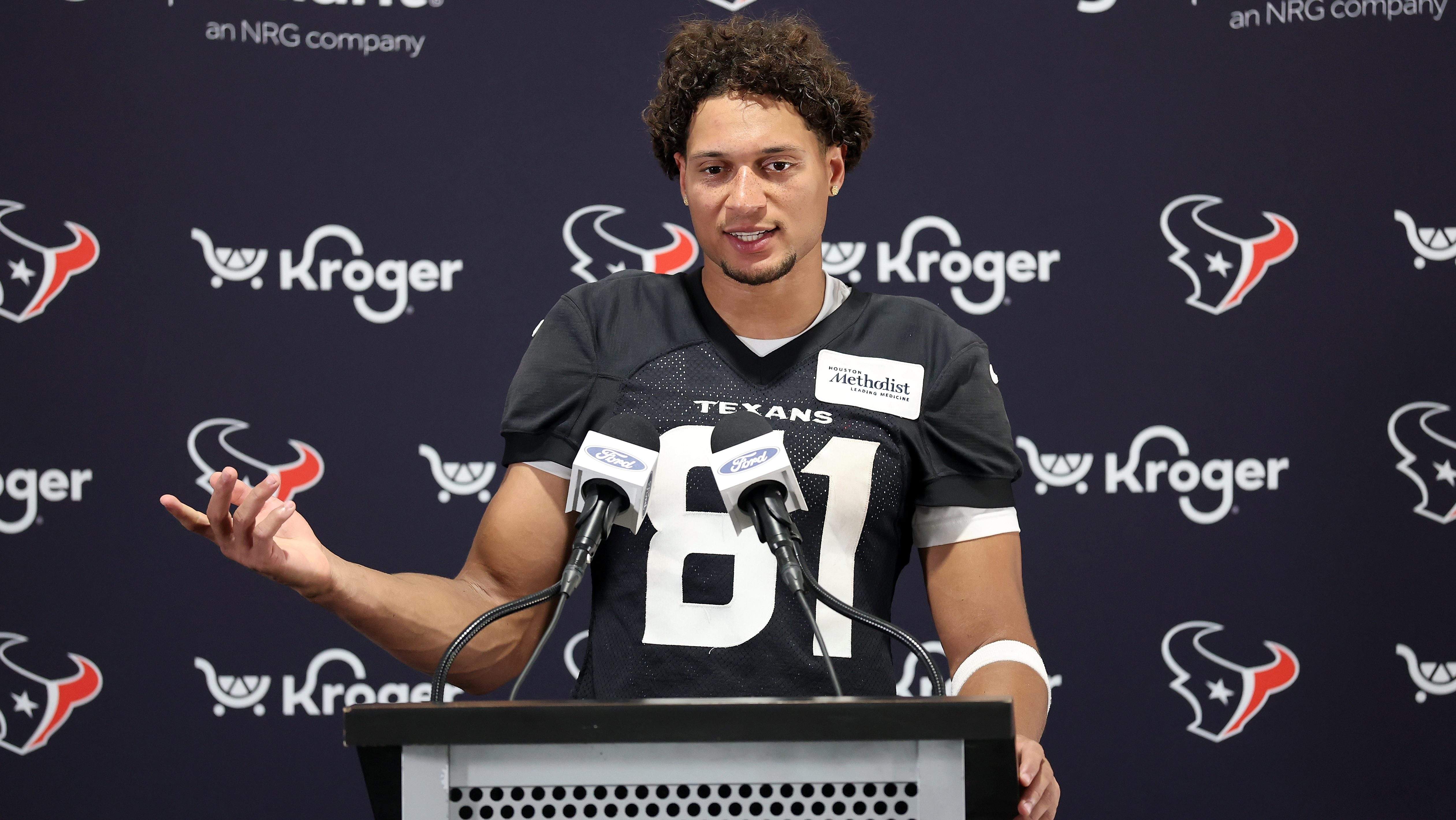 Houston Texans wide receiver Jayden Higgins
