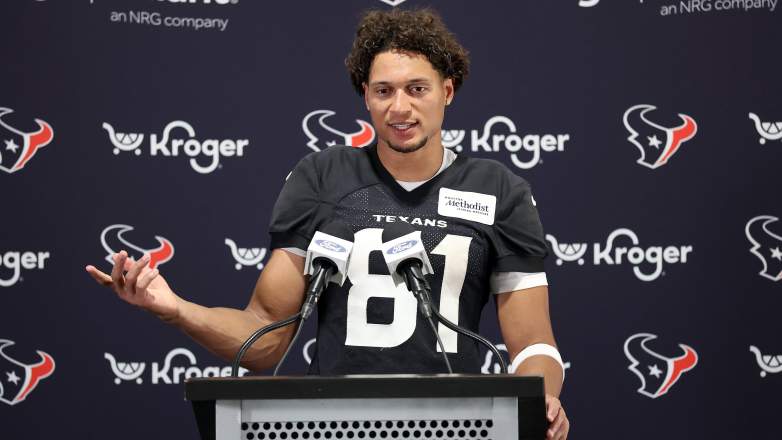 Houston Texans wide receiver Jayden Higgins