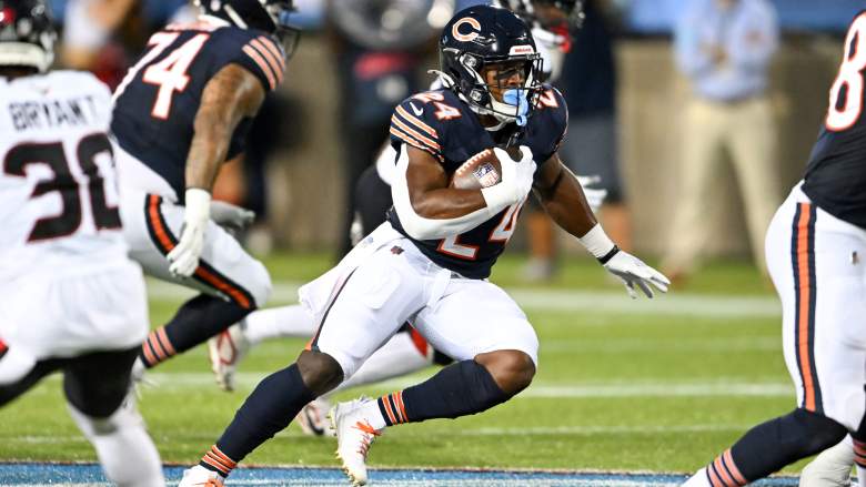 Chicago Bears running back Khalil Herbert