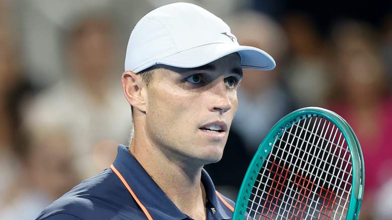 Christopher O'Connell of Australia reacts during a match