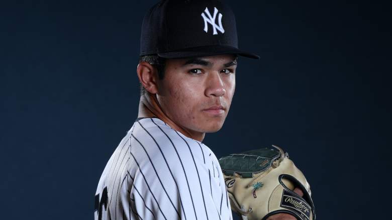 Kyle Carr #66 poses for a photo during New York Yankees Photo Day