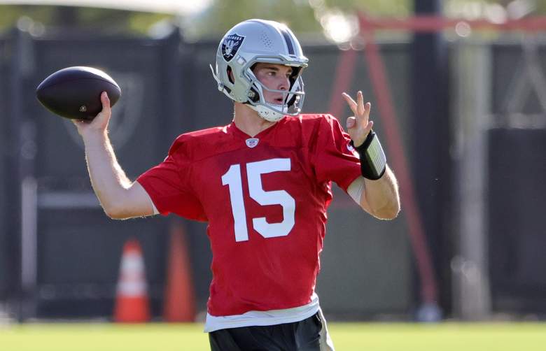 Las Vegas Raiders QB Fernando Mendoza at 2026 Training Camp