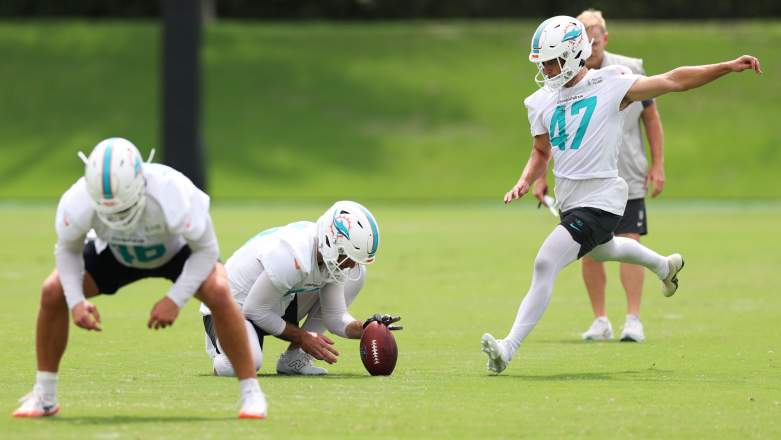 Miami Dolphins kicker Riley Patterson