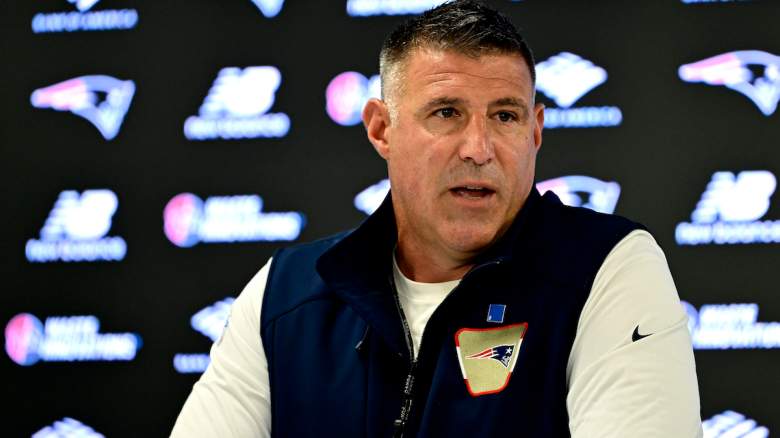 Head coach Mike Vrabel of the New England Patriots speaks during a press conference