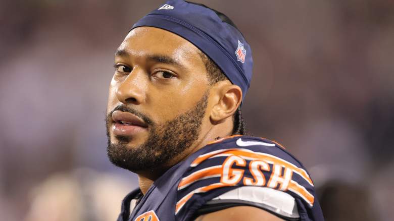 Montez Sweat #98 of the Chicago Bears looks on