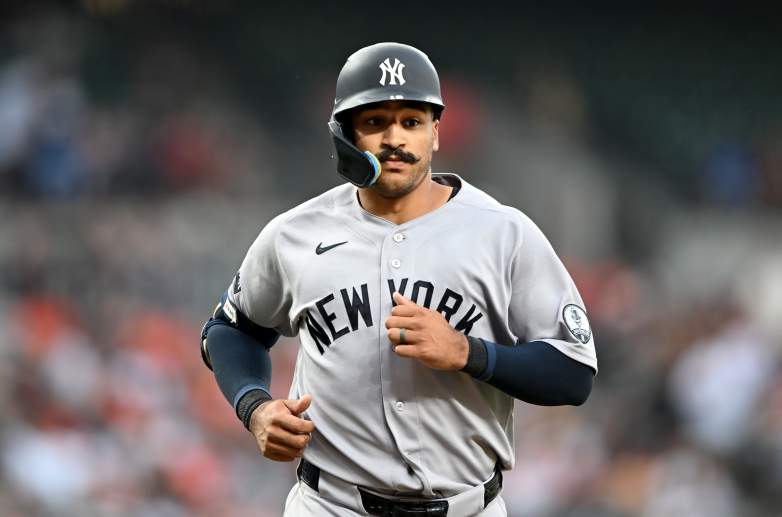 New York Yankees Trent Grisham running the bases after a home run