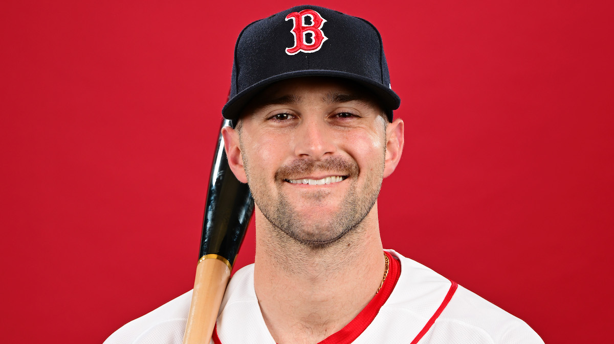 Jason Delay #61 of the Boston Red Sox poses for a picture