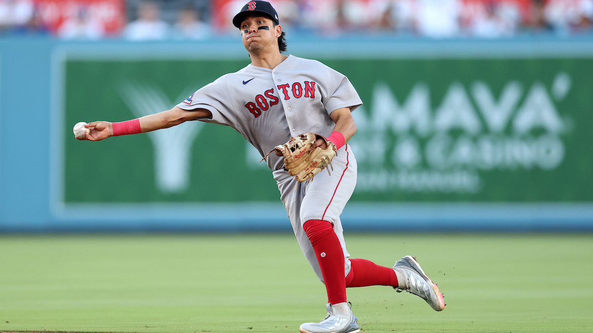 Anthony Seigler #48 of the Boston Red Sox in action