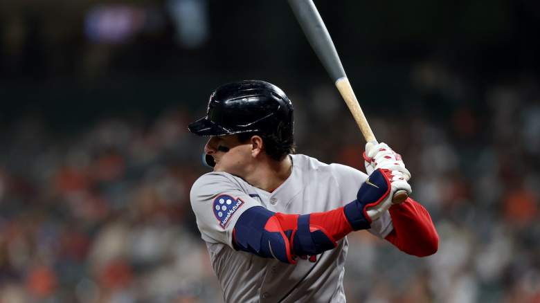 Roman Anthony #19 of the Boston Red Sox in action during the game