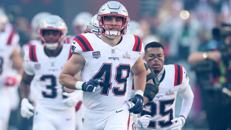 New England Patriots linebacker Chad Muma