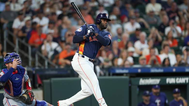Houston Astros designated hitter Yordan Alvarez