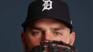 Tanner Rainey #72 of the Detroit Tigers poses for a photo