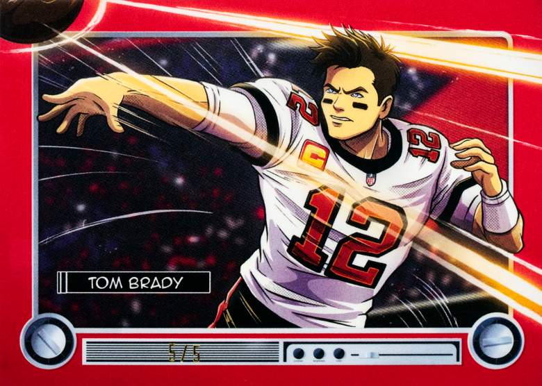 Tom Brady 2026 Bowman Football Anime NFL Red Refractor card