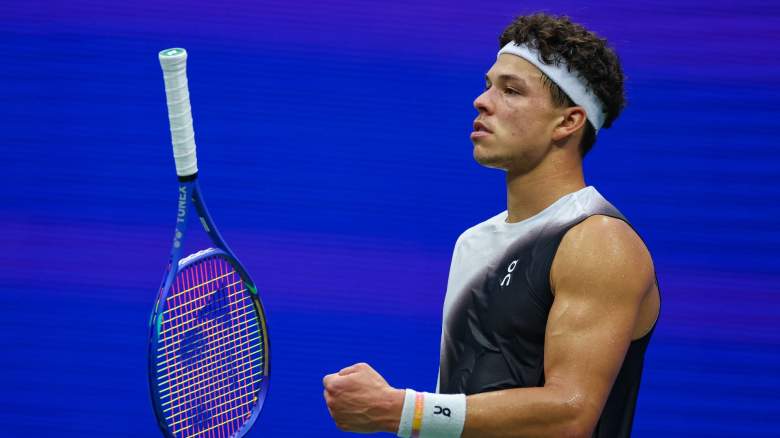 Ben Shelton of the United States tosses his racquet into the air before losing to against Alexander Zverev of Germany in their Men's Singles Final match on Day Fifteen of the 2026 US Open