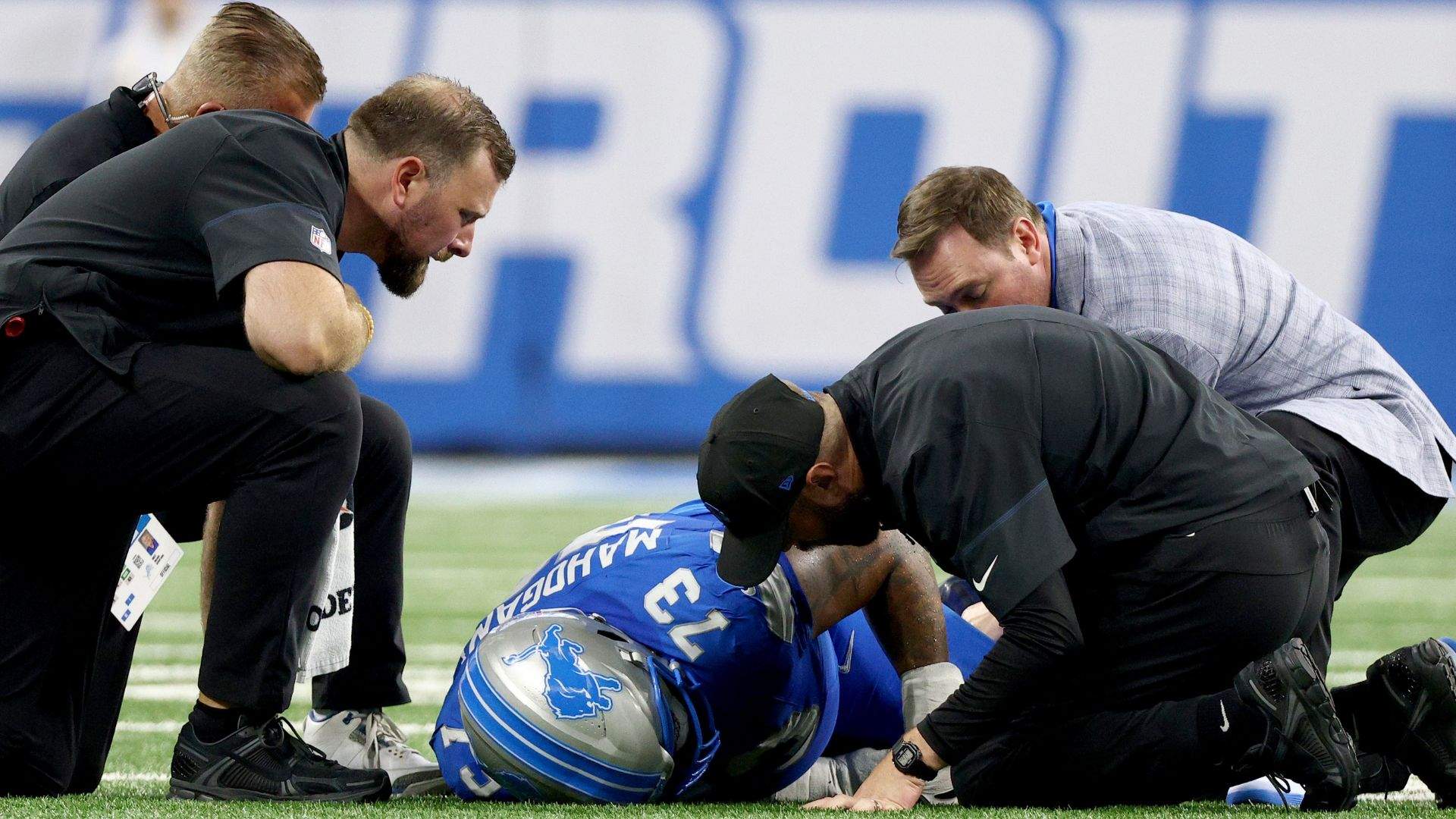 Will Christian Mahogany Be Ready vs. Bills? Lions HC Dan Campbell Has Update