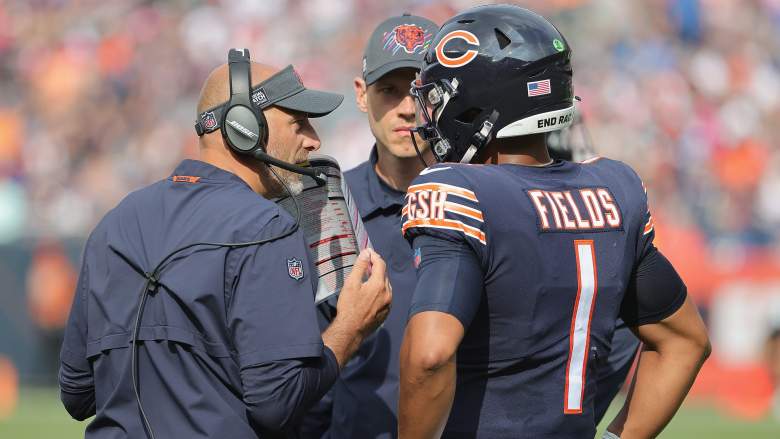 Matt Nagy and Justin Fields, Giants trade rumors