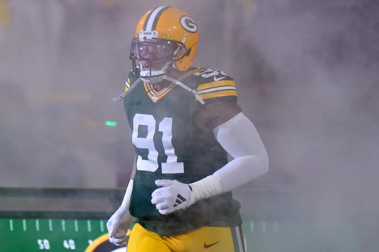 Preston Smith takes the field for the Packers in 2023.