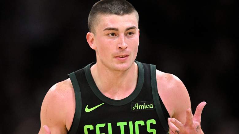 Payton Pritchard #11 of the Boston Celtics