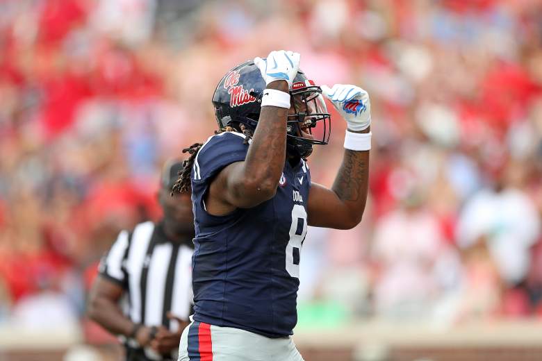 Dae'Quan Wright celebrates a key play for Ole Miss in 2025.