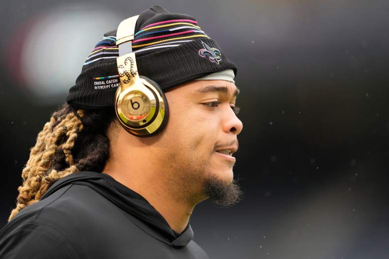 Chase Young gets ready for a game for the Saints.