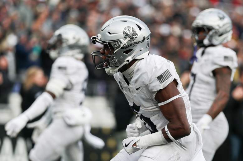 Bryson Luter celebrates for Army.