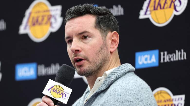 Head coach JJ Redick of the Los Angeles Lakers