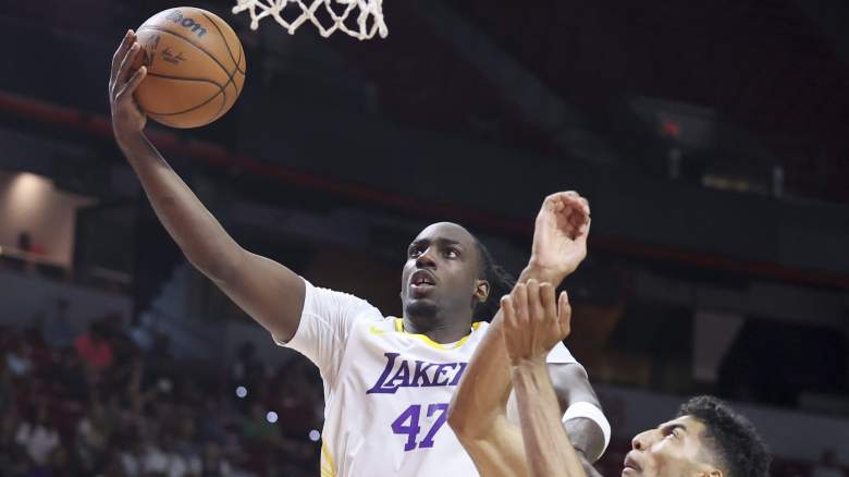 Arthur Kaluma #47 of the Los Angeles Lakers